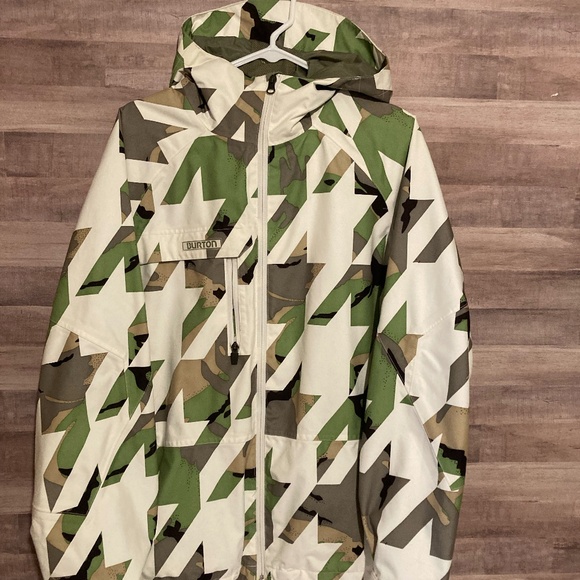 Burton Dryride Launch Ski /Snowboard jacket size XS Camo Houndstooth GUC - Picture 2 of 10